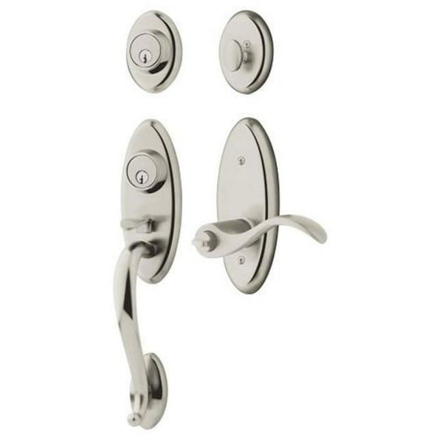 Baldwin 853450552LH Left H & Landon Double Cylinder Two Point Handleset, Lifetime Polished Nickel
