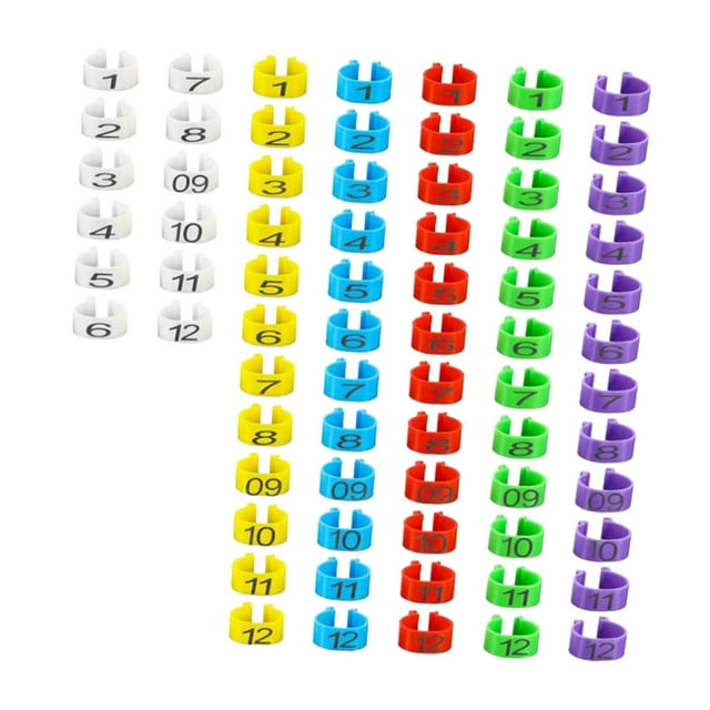 100 bandas para patas de aves, anillos para patas de aves de corral, 8 mm, multicolor, versátiles, para identificación de aves, accesorio para pollos.