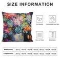 thumbnail image 5 of PRATYUS Summer Tropical Succulent Plants Pillow Case Decorative Oil Painting Bonsai Cushion Cover Square Throw Pillow Covers Sofa Car Decoration Multicolor (Su Tropical) 20x20in, 5 of 5