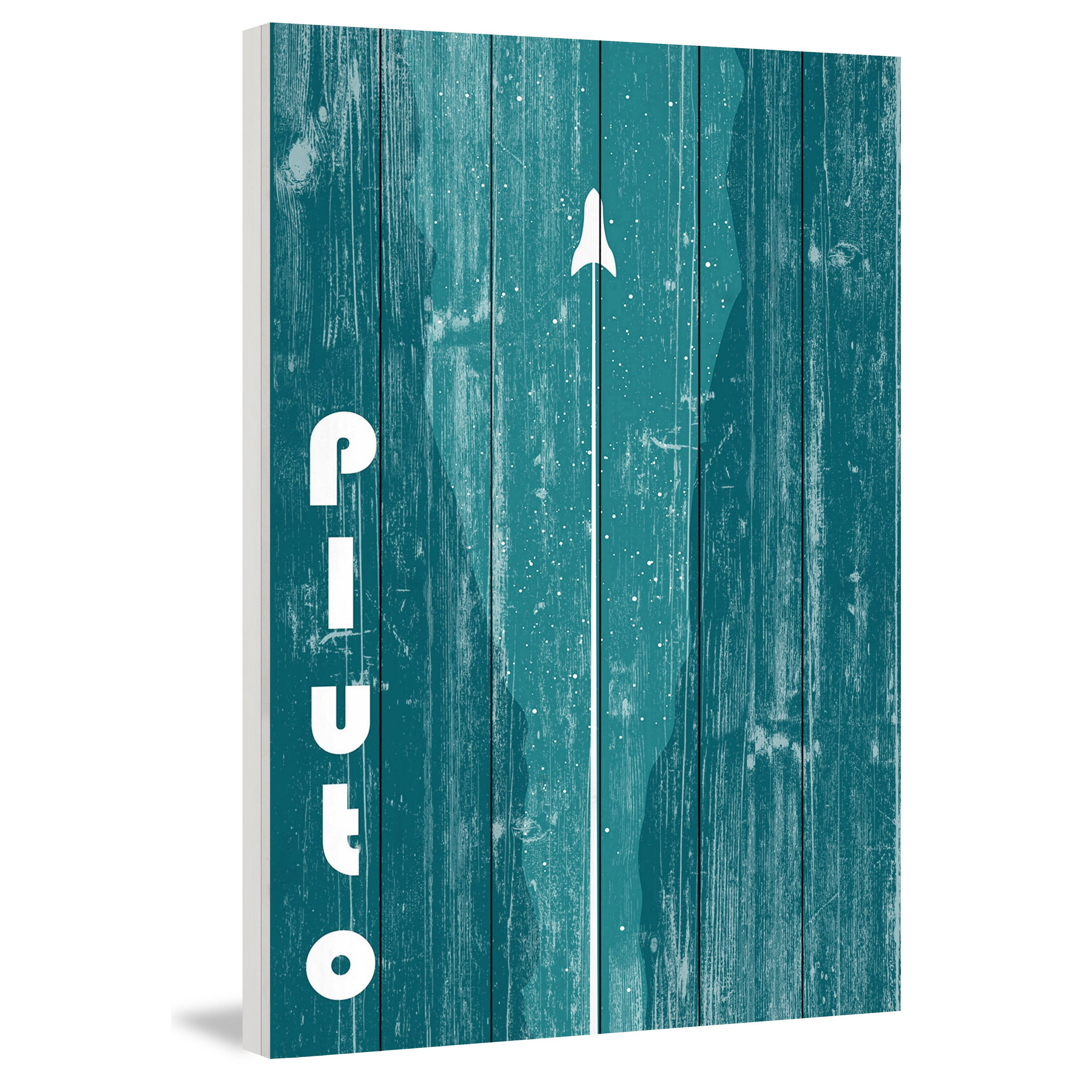 Marmont Hill - "Pluto" Painting Print on White Wood