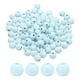 thumbnail image 1 of Uxcell 100 piezas de cuentas de madera azul claro de 16 mm, cuentas redondas sueltas con agujero grande para hacer joyas, collares y pulseras., 1 of 7