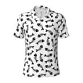 thumbnail image 2 of Daiia Fish Bone Pattern Men’s Polo Shirts,Solid Deck Shirt,Classic Fit, Breathable Cotton Polo for Casual and Sport Wear-3X-Large, 2 of 7