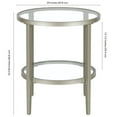 thumbnail image 7 of Henn&Hart 20" Satin Nickel Finish Metal/Glass Side Table, 7 of 7