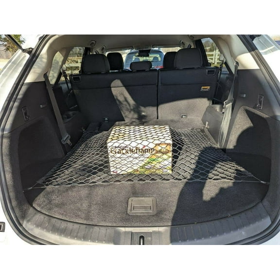 EACCESSORIES EA Rear Trunk Organizer Cargo Net for Mazda CX-9 2007-2023 – Floor Style Cargo Net for SUV – Premium Mesh Elastic Car Trunk Organizer Vehicle Carrier Storage – Compatible with Mazda CX-9