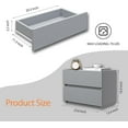 thumbnail image 2 of Stackable 2 Drawer Dresser, Small Dressers for Closet, Nightstand with Drawers Wood Storage Cabinet for Hallway Bedroom Entryway, Sofa Beside Table Drawer Chest, 23.6 in, Grey, 2 of 5