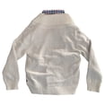 thumbnail image 2 of IZOD Boy's 2 Piece Cable Knit Sweater with Multi Color Button Up Shirt Set (Ivory/Multi, 4/5), 2 of 2