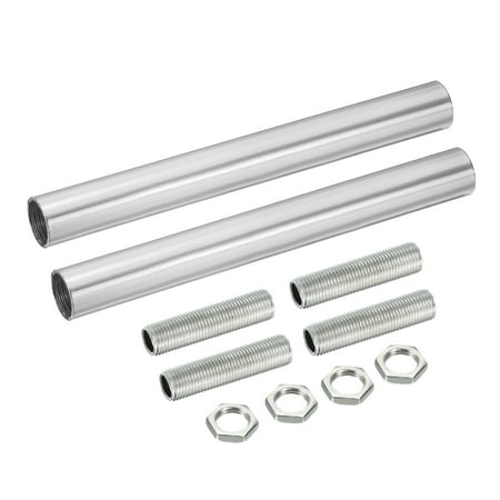 

Uxcell M10 Thread 3.94 Coupling Nut with Pipe Hex Nut Threaded Extension Rod Kit Silver 2 Set