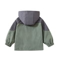 thumbnail image 4 of Cethrio Boys Hooded Jackets, Lightweight Casual Outdoor Long Sleeve Kids Windbreaker Army Green Size 10-12, 4 of 7