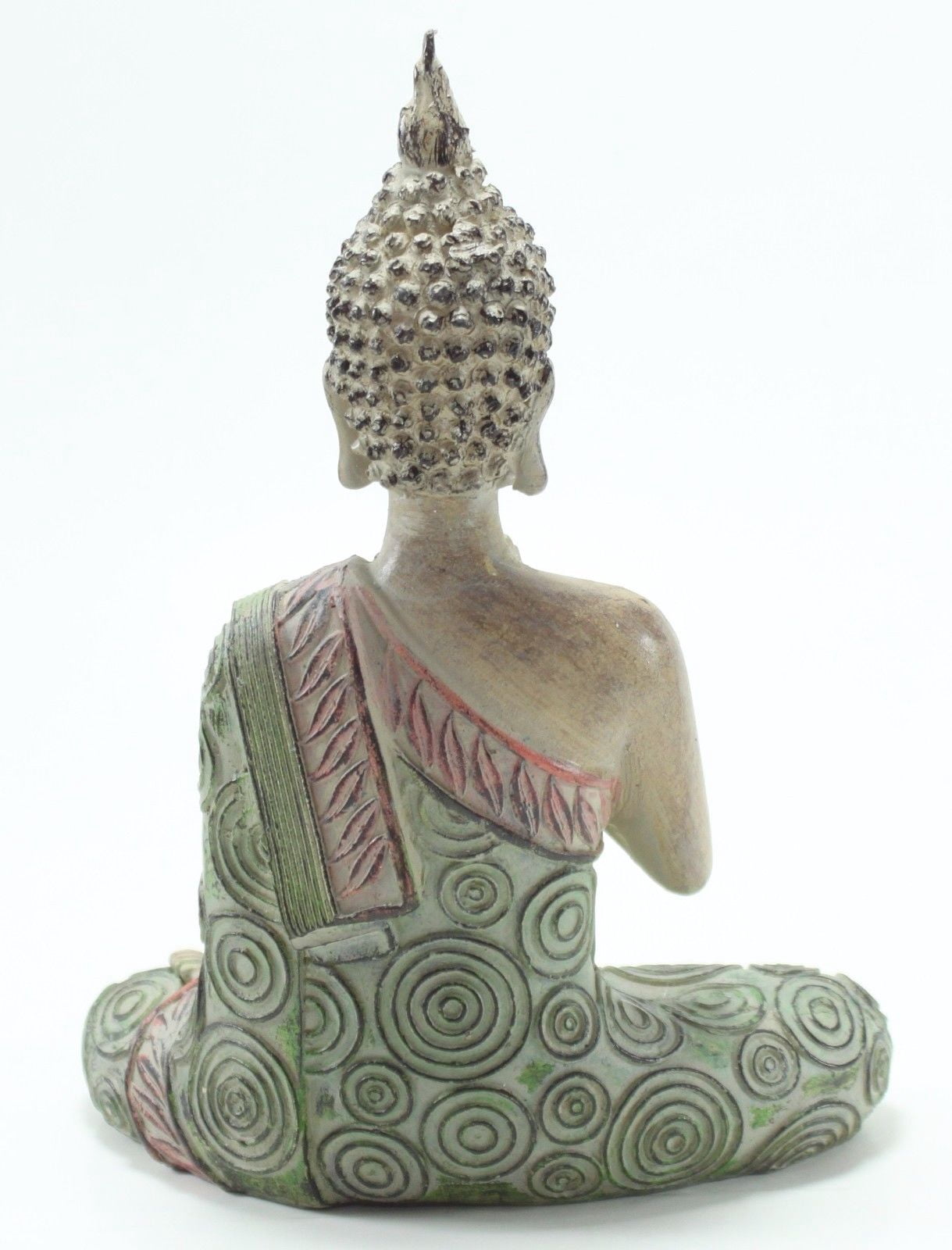 feng shui 8"(h) thai earth touching shakyamuni meditating buddha figurines peace luck prosperity statues home decor