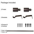 thumbnail image 5 of UTOPIA ALLEY Wall Mounted 3/4 Inch Curtain Rod - Curtain Rods For Windows 28 to 48 Inch, Adjustable Drapery Rods, Oil rubbed bronze Bedroom Curtain Rods, Tapestry Poles (Oil rubbed bronze, 28"-48"), 5 of 8