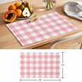thumbnail image 6 of Romantic Love Placemats Set of 6 Pink Buffalo Check Plaid Place Mats Table Mats Kitchen Dining Home Outdoor Party Table Decoration, 6 of 9