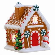 Mr. Christmas 7 in. Ceramic Gingerbread House - Brown