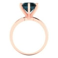 thumbnail image 4 of Solitaire Engagement Ring for Women - 3ct Natural London Blue Topaz in 14K Rose Gold Promise Ring, 4 of 6