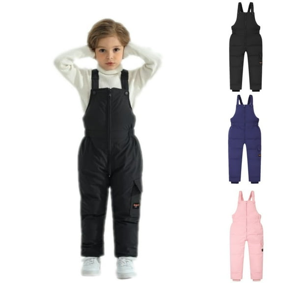 Esho Toddler Boys & Girls Winter Warm Down Snow Pants, Jumpsuit, Sizes 6M-5T