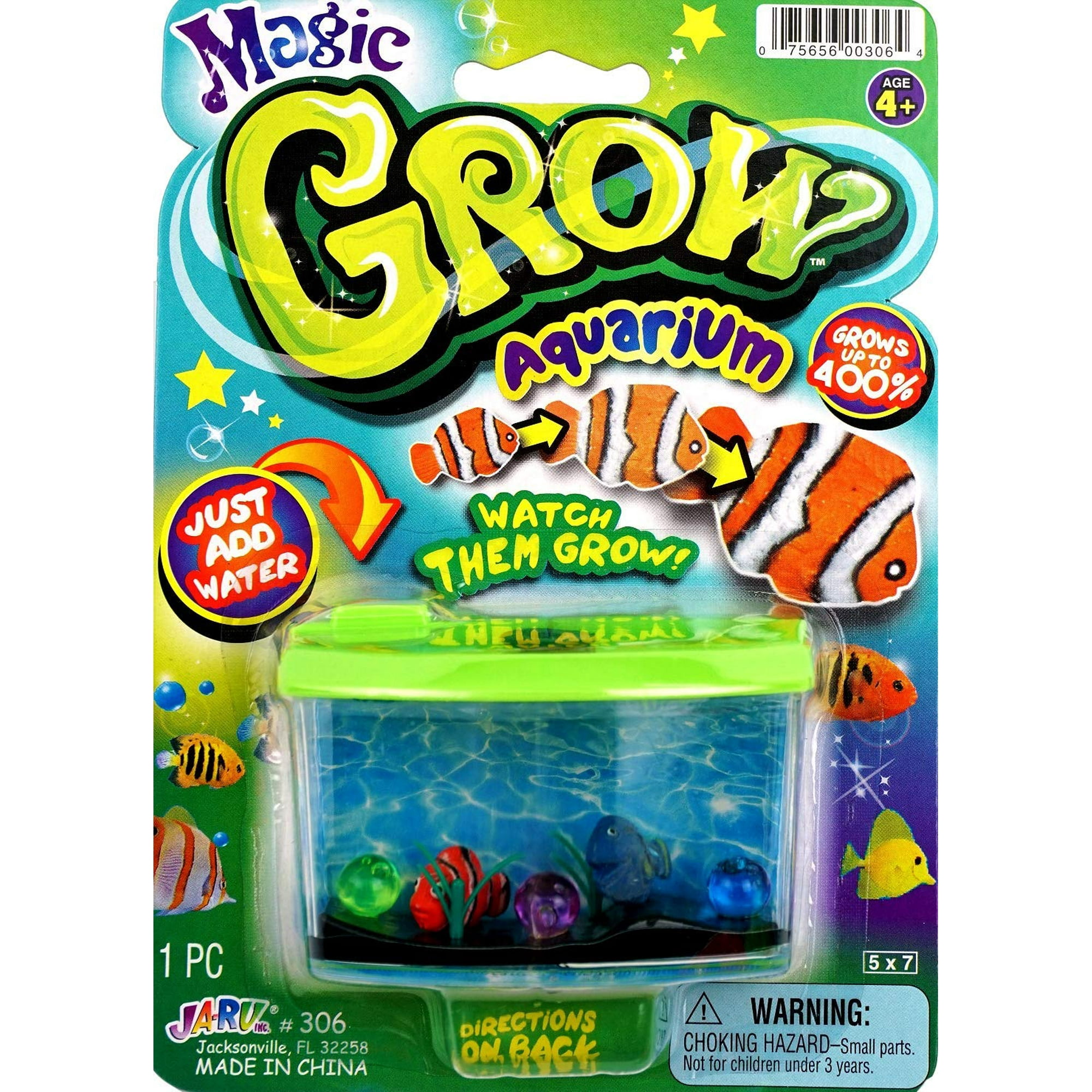 JA RU Magic Grow Aquarium Growing Fish Toy Set 6 Pack Water Expanding Toys Water Growing Animals Deep Sea Creatures Toys Best Gift Idea Birthday