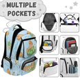thumbnail image 3 of KUIFORTI Capybara Print Kids School Bag Set with Lunch Bag, 4Pcs Elementary Backpack for Boys & Girls, Fashion Bookbag with Pencil Case & Water Bottle Sleeve for Back to School Gifts, 3 of 6