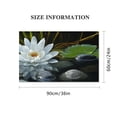 thumbnail image 3 of Shadudu Canvas Wall Art - White Lotus and Stones Picture - Modern Wall Decor Gallery Canvas Wraps Giclee Print Stretched and Framed Ready to Hang - 36x24in, 3 of 7