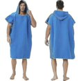 thumbnail image 2 of Adult Quick-drying Beach Towel Cape With Hood Microfiber Swimming Beach Towel Bathrobe--purple-(niubi), 2 of 3