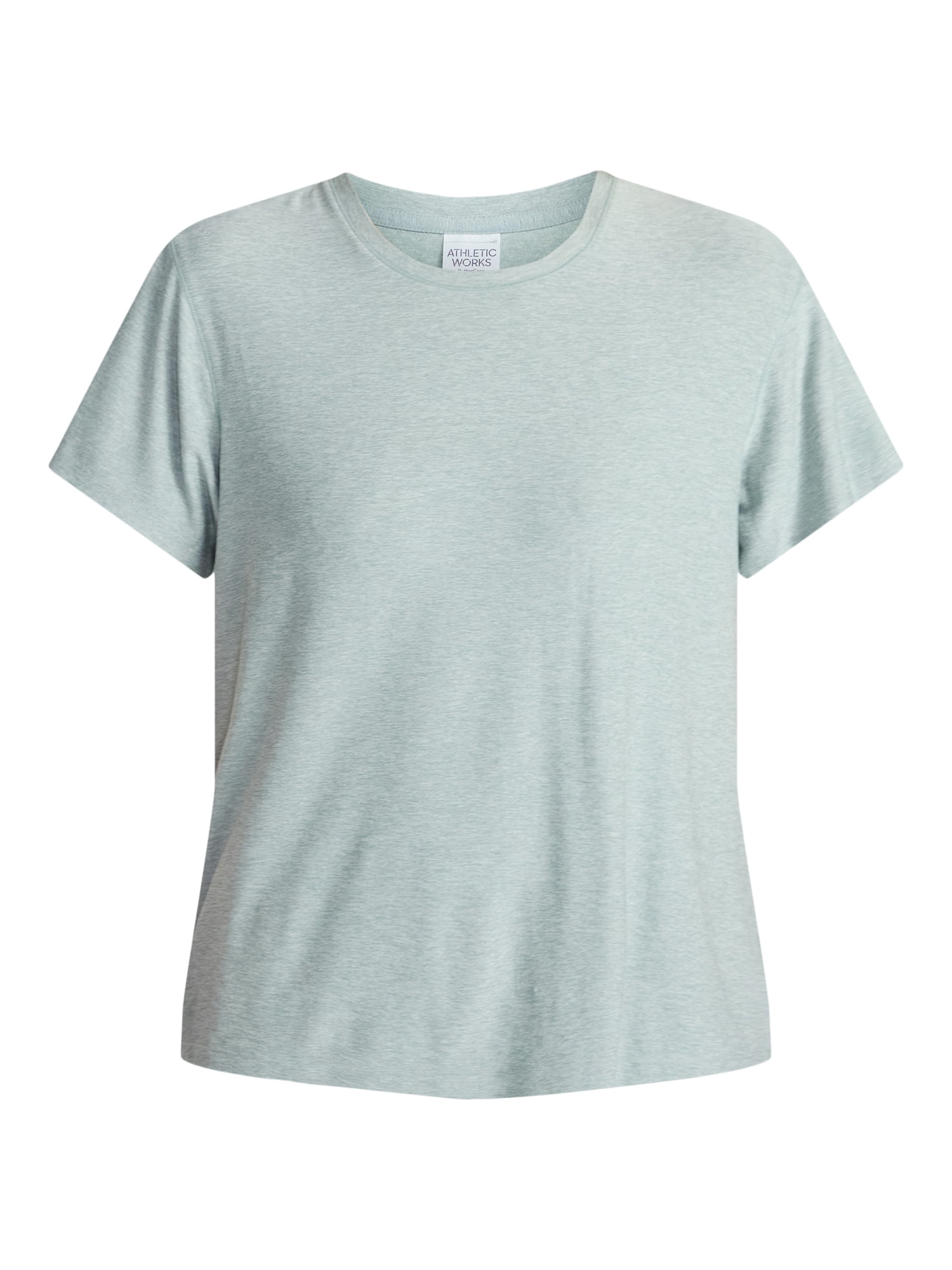 Athletic Works Women's and Women's Plus Relaxed ButterCore Tee with Short Sleeves, Sizes XS-4X