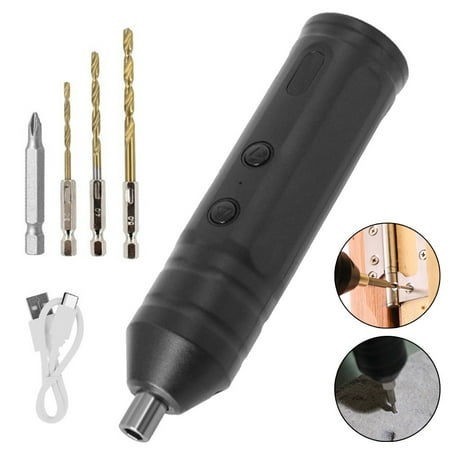 

Cordless Electric Screwdriver Kit Repair Power Tool USB Charging Drill Bits