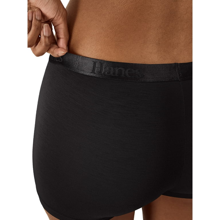 Hanes Originals Women's SuperSoft Boxer Briefs Underwear, 3 Hanes Originals Women's SuperSoft Boxer Briefs Underwear, 3