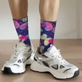 thumbnail image 6 of Pofeuu Paint Butterflies Print Crew Socks, Adult Running Hiking Socks for Youth and Adult, 6 of 6