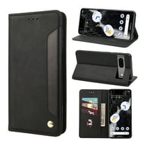 TECH CIRCLE Google Pixel 7 Wallet Case, Ultra Slim PU Leather Card Slot Kickstand Magnetic Soft Flip Fold Shockproof TPU Inner Case for Google Pixel 7 2022,Black