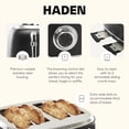 thumbnail image 3 of Haden Heritage 4 Slice Wide Slot Toaster & Coffee Maker, Black & Chrome, 3 of 10
