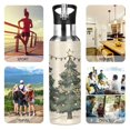 thumbnail image 7 of Yayeee 20oz Insulated Water Bottle Double Wall Stainless Steel with Flip Straw Lid, Christmas Stars, 7 of 7