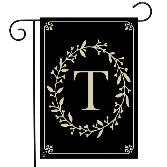 Briarwood Lane Classic Monogram Letter T Garden Flag
