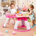 thumbnail image 2 of OLAKIDS 3 in 1 Walk Around Baby Activity Center, Baby Walker with Play Table, Wheels, Detachable Seat Cushion, 3 Adjustable Heights, Learning Toys for Boys Girls Aged 6-36 Months, 2 of 9