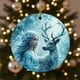 thumbnail image 1 of Adorno navideño de un reno en un cuento de hadas, Coraje y Magia, Adorno decorativo navideño, Regalo de Navidad, Adorno de ánimo, Adorno personalizado para mujer, Azul, 1 of 6