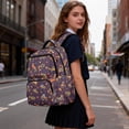 thumbnail image 4 of Yspwyqan Construction Truck Kids Boys Backpack, 600D Polyester Purple Dots Multi-Pocket Bookbag, Adjustable Straps for Elementary Middle, Back to School Supplies, 4 of 7