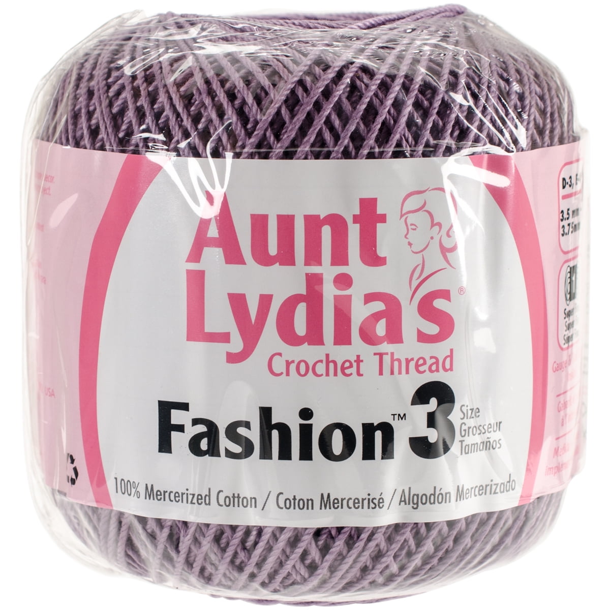 Aunt Lydia's Fashion Crochet Thread Size 3Plum