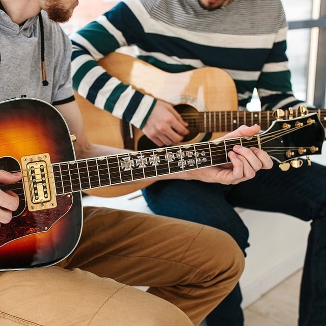 unbranded 3Ud Calcomanías Cuadradas Decorativas Para Guitarra Eléctrica Con Musical Impermeable