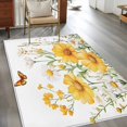 thumbnail image 2 of 3'x5' Area Rugs, Yellow Spring Floral Indoor Outdoor Area Rug for Living Room Bedroom, Summer Daisy Botanical Pastoral Washable Bathroom Rugs Kitchen Floor Carpet Mats Home Decor Aesthetic, 2 of 8