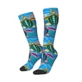 thumbnail image 2 of Bingfone Compression Socks For Women And Men Long Socks For Running Athletic Cycling Nurse-Little Sea Turtles, 2 of 9