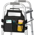 thumbnail image 4 of SupreGear Side Mount Walker Bag, Waterproof Folding Walker Organizer Pouch with Cup Holder, Double-Sided Storage,  Black, 4 of 8