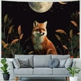 thumbnail image 4 of PRATYUS Aesthetic Fox Moon Phase Vertical Tapestry, Trippy Animal Floral Witchy Tarot Tapestry Wall Hanging for Bedroom, Black Fall Maple Leaves Tapestries Poster Blanket  Dorm Home Decor, 4 of 6