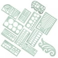 thumbnail image 4 of Regla con plantilla de dibujo, juego de 12 reglas, regla con forma de curva, reglas de clasificación, integración perfecta, 4 of 12