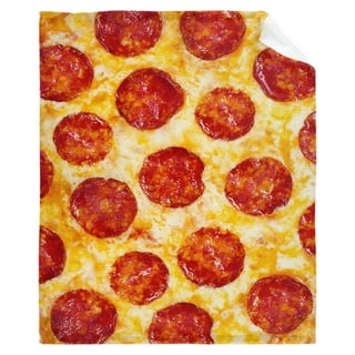 Colorful Star Pizza Blanket 2.0 Double Sided Soft Funny Gifts for Kids  Girls & Boys - 300 GSM Round Flannel Novelty Soft Taco Blanket Throw 