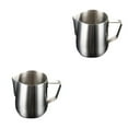thumbnail image 4 of tamizeot 350 -1000ml Stainless Milk Frothing Pitcher Cappuccino Milk Jug Coffee Mug Cup Latte Foam Container Kitchen Tool Silver 150ML 2Set, 4 of 6