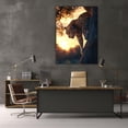thumbnail image 4 of Mudket Framed Ready to Hang Leopard Canvas Wall Art, Golden Sunset Wildlife Cheetah Wall Art Pictures, Jungle Animal Print Decor for Living Room Bedroom Cave Office Decor - 12"L x 8"W, 4 of 10