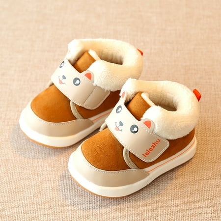 

Toyella Lala pig children thick cotton shoes Brown 24