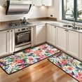 thumbnail image 3 of Kitchen Rugs Sets Of 2,Pioneer Flower Floral Print Pattern Anti Fatigue Kitchen Mat Rugs Non Slip Washable,Decorative Kitchen Floor Mats for Kitchen,Sink,Laundry,17"x47"+17"x47", 3 of 5