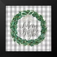 thumbnail image 2 of Jacobs, Cindy 15x15 Black Modern Framed Museum Art Print Titled - Merry and Bright Wreath, 2 of 5