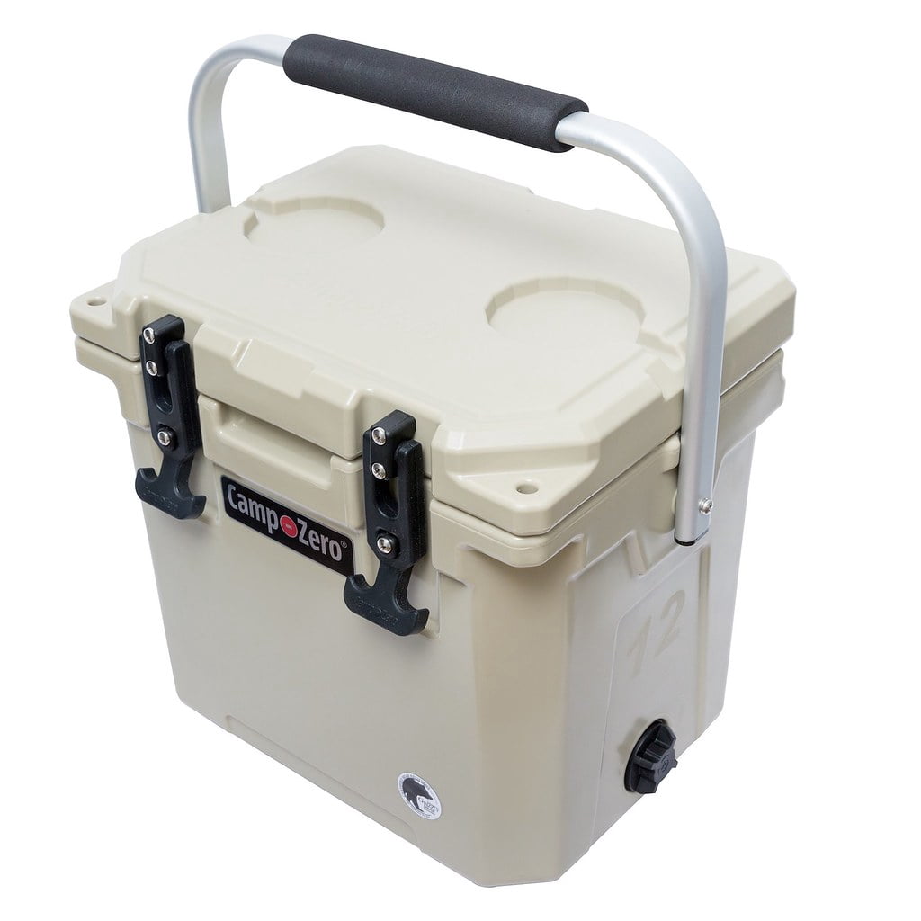 Camp-Zero 12.6 Qt. Premium Cooler with Cup Holders | White
