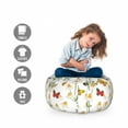 thumbnail image 2 of Spring Storage Toy Bag Chair, Butterflies Flying over Daisy Chamomiles Field Meadow Summer Revival Flourish Motif, Stuffed Animal Organizer Washable Bag, Large Size, Multicolor, by Ambesonne, 2 of 3