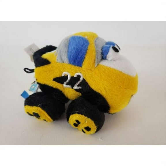 Zanies Grriggles Roamin Yellow Racer #22 Dog Squeak Toy 5"