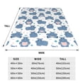 thumbnail image 3 of Bingfone Cute Hippos Print Flannel Fleece Blanket Throw Blanket for Bed,Sofa,Couch,Travel,Camping(60"x50" ), 3 of 8